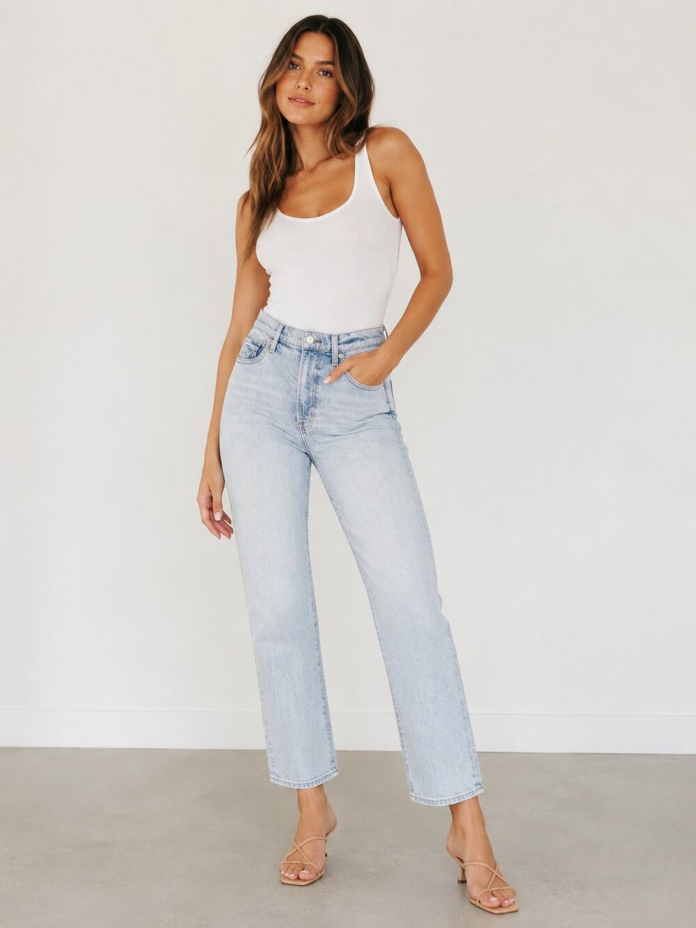 Pistola SZ 30 Charlie High Rise Classic Straight Jeans Chalet Vintage Light Wash